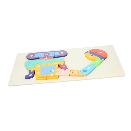 BESTonZON Holz Puzzle für Kleinkinder Ab Jahr Pädagogisches Lernspielzeug mit Glatten Kanten Langlebiges Holzmaterial Baufahrzeug für Spielerische Frühförderung und Wissenserweiterung von BESTonZON