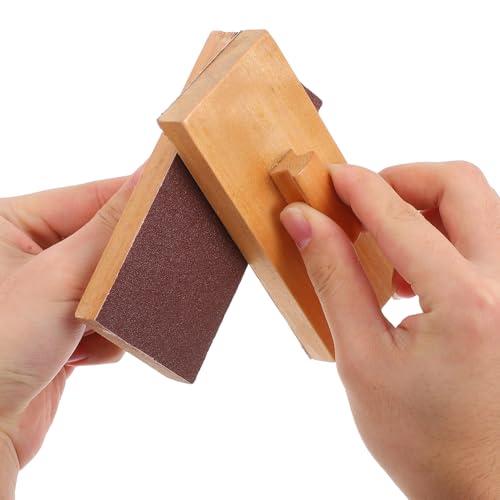 BESTonZON Holz-Sandblöcke-Set – 1 Paar Sandblöcke Für Schlaginstrumente Holzspielzeug Für Kleinkinder Kindermusik Musikzubehör Für Kinder Packung Mit 2 Instrumenten-Sandblöcken von BESTonZON