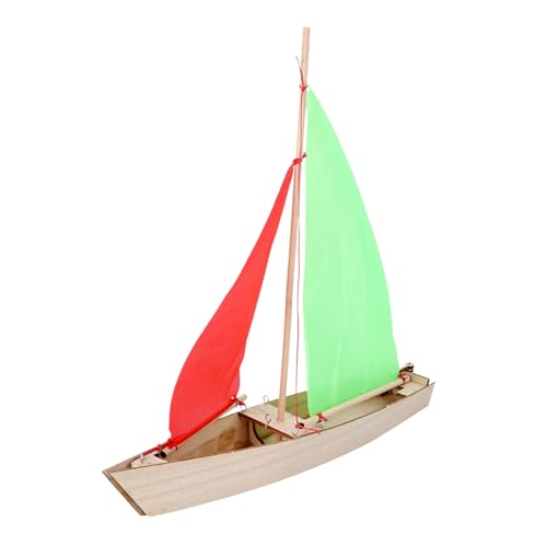 BESTonZON Holz Segelboot DIY Bausatz Holzboot zum Zusammenbauen Pädagogisches Lernspielzeug für Langlebig und Sicher Farblich Sortiert Fördert Motorische Fähigkeiten und Zufällige Farbe von BESTonZON