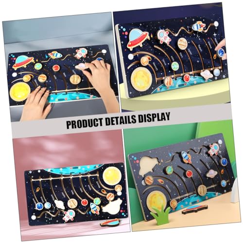 BESTonZON Holz Sonnensystem Puzzle Bewegliches Planetenspielzeug für Vorschulkinder Lernspielzeug Kreativität und Astronomischem BESTonZON Holz Sonnensystem Puzzle Bewegliches Planetenspielzeug für Vorschulkinder Lernspielzeug Kreativität und Astronomischem von BESTonZON