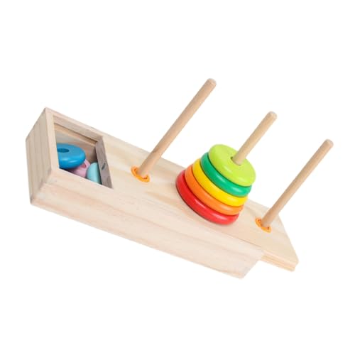 BESTonZON Holz Stapelturm Lernspielzeug für Kleinkinder Teiliges Regenbogen Stapelspiel Motorikförderndes Montessori zur Frühkindlichen Entwicklung Ab Jahr von BESTonZON