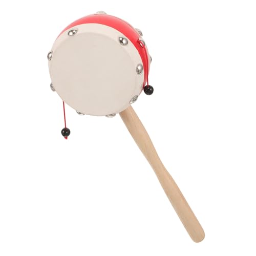 BESTonZON Holz Tamburin Babyspielzeug Handshake Rassel Traditionelles Percussion Instrument für Kleinkinder Hand Auge Koordination und Sensorischer Entwicklung von BESTonZON