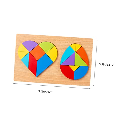 BESTonZON Holz Tangram Puzzle Teilig Geometrisches Lernspielzeug für Stabile Holzbauklötze in Herz und Eiform Fördert Konzentration Kreativität und Geduld Spielerisch Zuhause BESTonZON Holz Tangram Puzzle Teilig Geometrisches Lernspielzeug für Stabile Holzbauklötze in Herz und Eiform Fördert Konzentration Kreativität und Geduld Spielerisch Zuhause von BESTonZON