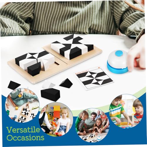 BESTonZON Holzbaustein Puzzle Spiel Denkspiel aus Stabilem Buchenholz mit Teilen und Herausforderungskarten Fördert Geschicklichkeit und Kognitive Fähigkeiten für Erwachsene von BESTonZON