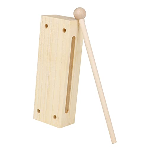 BESTonZON Holzblock Instrument mit Schlägel Orff Musikinstrument für Rhythmisches Holzspielzeug Langlebige und Sichere Materialien für Musikalische Früherziehung von BESTonZON