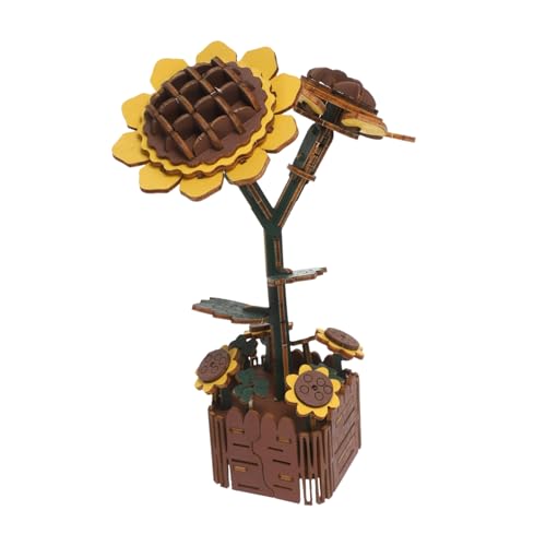 BESTonZON Holzblumen Puzzle Sonnenblume DIY Bausatz Holzmodell Kreatives Basteln Tischdeko für Wohnzimmer Schlafzimmer BESTonZON Holzblumen Puzzle Sonnenblume DIY Bausatz Holzmodell Kreatives Basteln Tischdeko für Wohnzimmer Schlafzimmer von BESTonZON