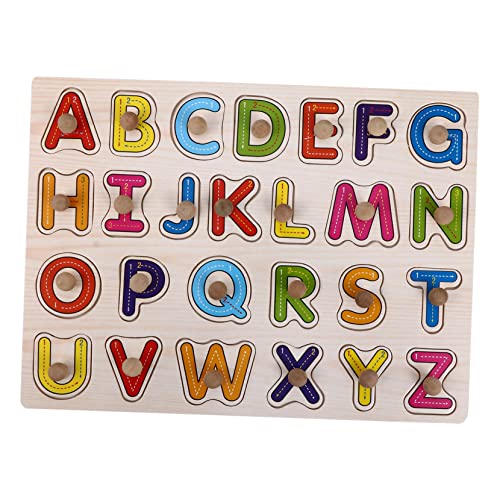 BESTonZON Holzbuchstaben Puzzle für Pädagogisches Buntes Holzspielzeug zur Frühförderung Fördert Denkvermögen Beobachtung und Ausdauer Geeignet für Kleinkinder und Vorschulkinder BESTonZON Holzbuchstaben Puzzle für Pädagogisches Buntes Holzspielzeug zur Frühförderung Fördert Denkvermögen Beobachtung und Ausdauer Geeignet für Kleinkinder und Vorschulkinder von BESTonZON