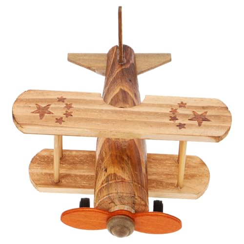 BESTonZON Holzflugzeugmodell Vintage Handgefertigt Dekoratives Flugzeug Ornament Aus Holz Für Büro Wohnzimmer Regal Flugzeugliebhaber BESTonZON Holzflugzeugmodell Vintage Handgefertigt Dekoratives Flugzeug Ornament Aus Holz Für Büro Wohnzimmer Regal Flugzeugliebhaber von BESTonZON