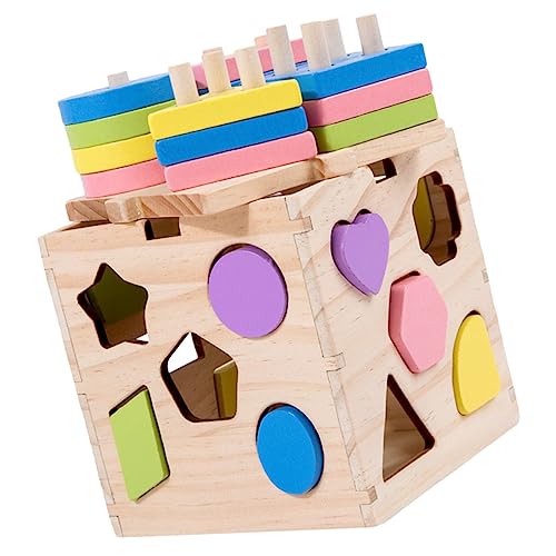 BESTonZON Holzformensortierer Für Lustiges Und Interessantes Motorikspielzeug Zur Der Frühen Entwicklung Von Kleinkindern Geometrische Formen Lernspielzeug Für Jungen Und von BESTonZON