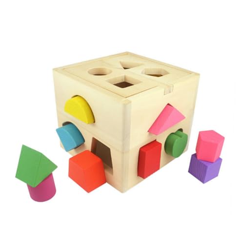 BESTonZON Formsortierwürfel Geometrisches Lernspielzeug Kinder Holzspielzeug 13 Formstücke BESTonZON Formsortierwürfel Geometrisches Lernspielzeug Kinder Holzspielzeug 13 Formstücke von BESTonZON
