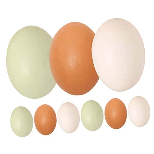 BESTonZON Ostern Füllstoffe 9 Stücke Entzückende Dekore Ostern Simulation Dekorationen Holz Gefälschte Eier Urlaub von BESTonZON
