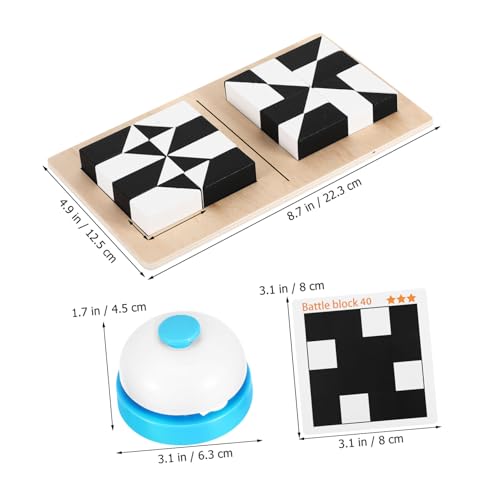 BESTonZON Holzpuzzle Denkspiel aus Stabilem Buchenholz mit Bausteinen und Herausforderungskarten Tragbares Brain Teaser für Erwachsene Verstand und Geschicklichkeit von BESTonZON