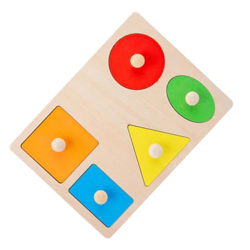 BESTonZON Holzpuzzle Geometrische Formen Sortierbrett Lernspielzeug Montessori Früherziehung für Jungen und Mädchen Ab Jahren von BESTonZON