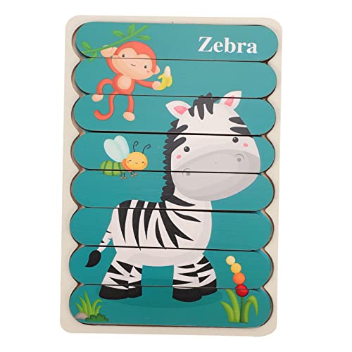 BESTonZON Holzpuzzle Lernspielzeug aus Holz Bunte Doppelseitige Puzzles mit Zebra und Giraffe Pädagogisches Steckspiel für Kleinkinder Gedächtnis und Motorik BESTonZON Holzpuzzle Lernspielzeug aus Holz Bunte Doppelseitige Puzzles mit Zebra und Giraffe Pädagogisches Steckspiel für Kleinkinder Gedächtnis und Motorik von BESTonZON