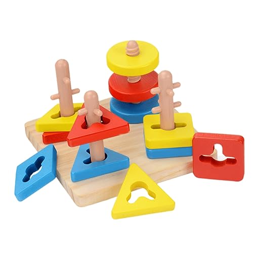 BESTonZON Holzpuzzle Set Für 4 Teiliges Geometrie Matching Aus Interaktive Lernspielzeuge Für Kleinkinder Pädagogische Bauklötze Für Frühkindliche Entwicklung Ideales Für BESTonZON Holzpuzzle Set Für 4 Teiliges Geometrie Matching Aus Interaktive Lernspielzeuge Für Kleinkinder Pädagogische Bauklötze Für Frühkindliche Entwicklung Ideales Für von BESTonZON