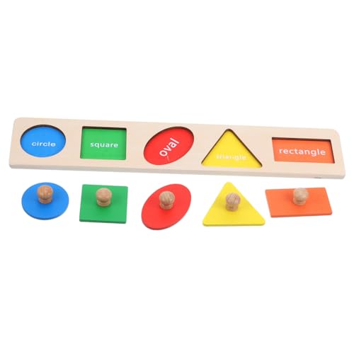 BESTonZON Holzpuzzle für Kleinkinder mit Greifknöpfen Montessori Lernspielzeug Feinmotorik Hand Auge Koordination und Farberkennung als für Junge Mädchen und Vorschulkinder von BESTonZON