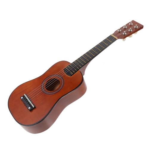 BESTonZON Holzspielgitarre für Pädagogisches Musikinstrument Verstellbare Saiten Klarer Lernspielzeug für Anfänger Jungen Mädchen Musikalische Früherziehung von BESTonZON