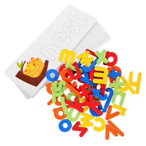 BESTonZON Holzspielzeug Alphabet Puzzle mit Buchstaben und Bildkarten Lernspiel für Vorschulkinder Spielerisches Englisch Lesen Lernen Kognitive und Motorische Fähigkeiten Training BESTonZON Holzspielzeug Alphabet Puzzle mit Buchstaben und Bildkarten Lernspiel für Vorschulkinder Spielerisches Englisch Lesen Lernen Kognitive und Motorische Fähigkeiten Training von BESTonZON