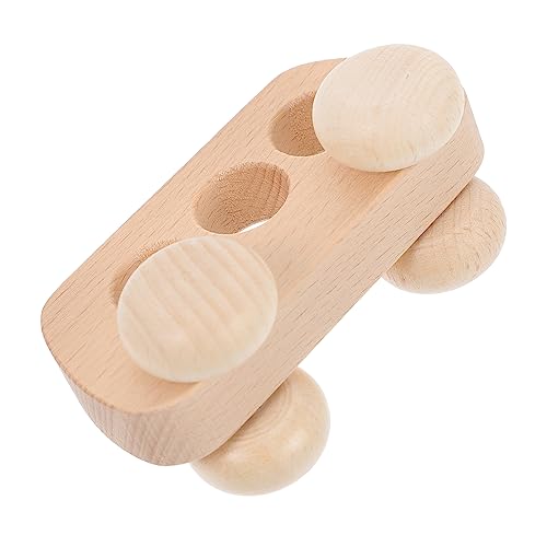 BESTonZON Holzspielzeug Auto für Lernspielzeug Grifffähigkeit Schiebespielzeug Buchenholz mit Abgerundeten Kanten für Ab Jahr für Kleine von BESTonZON