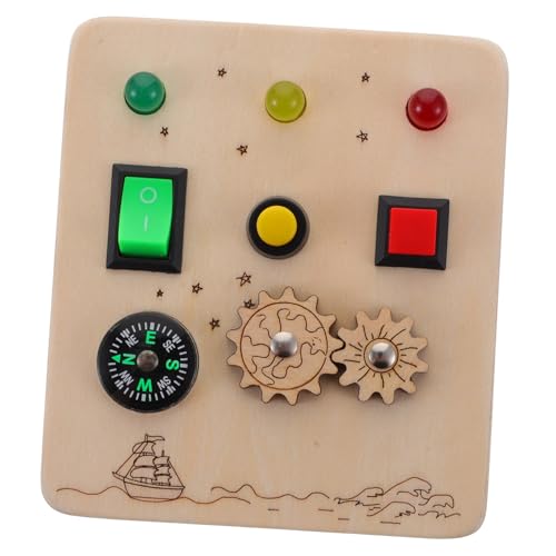 BESTonZON Holzspielzeug Busy Board Holzsensorik Motorikspielzeug Montessori Lernspielzeug für Jungen Mädchen Ab Jahren mit Sicherer Langlebiger Verarbeitung und Kreativem Lernkonzept von BESTonZON