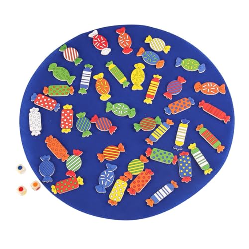 BESTonZON Holzspielzeug Candy Shape Matching Toy für Pädagogisches Lernspielzeug zur Gehirnförderung Langlebiges Buntes Montessori Spiel Kreatives Formzuordnungsspiel für Kleinkinder von BESTonZON