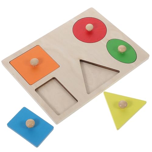 BESTonZON Holzspielzeug Formenset für Griffen Pädagogisches Steckspiel Formenerkennung und Motorischen Fähigkeiten Buntes Montessori Lernspielzeug für Kleinkinder BESTonZON Holzspielzeug Formenset für Griffen Pädagogisches Steckspiel Formenerkennung und Motorischen Fähigkeiten Buntes Montessori Lernspielzeug für Kleinkinder von BESTonZON