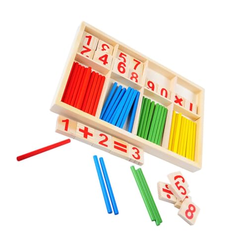BESTonZON Vorschulisches Lernspielzeug Kinder-zählspielzeug-Set Mathe-Spielzeug Für Kinder Holzspielzeug Für Babys Kognitives Spielzeug von BESTonZON