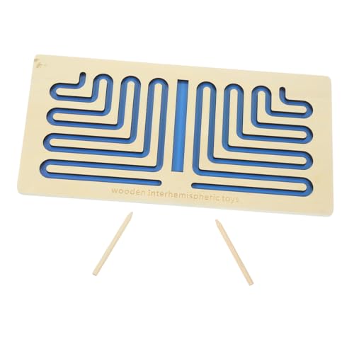 BESTonZON Holzspielzeug Lernspielzeug mit Labyrinth Puzzle Linken und Rechten Gehirnhälfte Koordination Denkspielzeug für Ab Jahren Spaßiges Intelligenztraining von BESTonZON