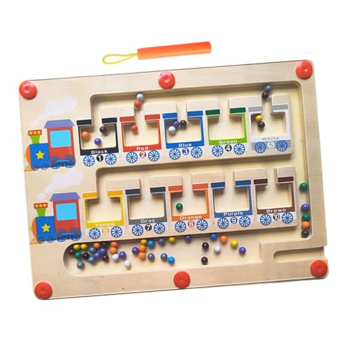 BESTonZON Holzspielzeug Magnetische Zug Lernspiel Mit Farb Sortierpuzzle Für 1 3 Jahre Montessori Zur Von Zählen Und Farben Ideales Für Jungen Und ädchen von BESTonZON