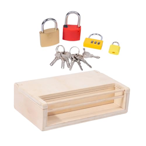 BESTonZON Holzspielzeug Montessori Lernspielzeug Holz Öffnungsbox für Kleinkinder Pädagogisches Interaktives Haushaltsspielzeug Feinmotorik und Denkfähigkeit Robust und Sicher für Junge BESTonZON Holzspielzeug Montessori Lernspielzeug Holz Öffnungsbox für Kleinkinder Pädagogisches Interaktives Haushaltsspielzeug Feinmotorik und Denkfähigkeit Robust und Sicher für Junge von BESTonZON
