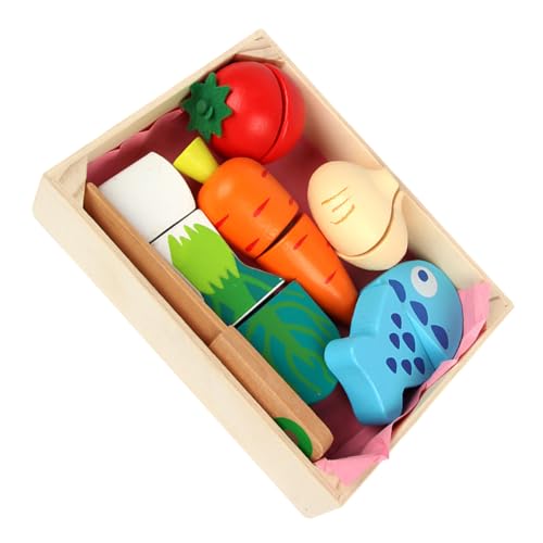 BESTonZON Holzspielzeug Set Für Simulationsspielzeug Für Die Küche Interaktive Gemüseschnitte Für Kreatives Rollenspiel Kognitive Lernspielzeuge Für Kleinkinder Ideal Für Frühstück Und BESTonZON Holzspielzeug Set Für Simulationsspielzeug Für Die Küche Interaktive Gemüseschnitte Für Kreatives Rollenspiel Kognitive Lernspielzeuge Für Kleinkinder Ideal Für Frühstück Und von BESTonZON