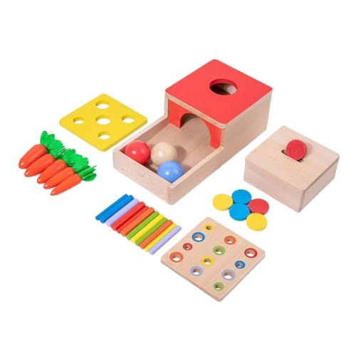 BESTonZON Holzspielzeug für Langlebiges Sensorisches Lernspielzeug Motorisches Kugelspiel für Kleinkinder Farbenfrohes Montessori zur Hand Auge Koordination und Farbenerkennung Pädagogisch BESTonZON Holzspielzeug für Langlebiges Sensorisches Lernspielzeug Motorisches Kugelspiel für Kleinkinder Farbenfrohes Montessori zur Hand Auge Koordination und Farbenerkennung Pädagogisch von BESTonZON