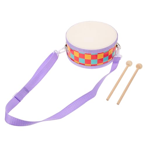 BESTonZON Holztrommel Für Junge Mädchen Mit Verstellbarem Gurt Spielzeugtrommel Aus Holz Kindertrommel-Set Mit Holzschlägern Musikinstrumente Für Kleinkinder von BESTonZON