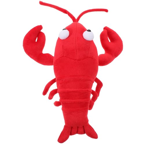 BESTonZON Hummerpuppe Krabbe Plüschtier Hummer-Stoffspielzeug Skulptur von Meerestieren Marine Plüschspielzeug Plüsch Meerestiere Stofftierkrabbe Flauschige Kissen Hummer-Plüschkissen rot von BESTonZON