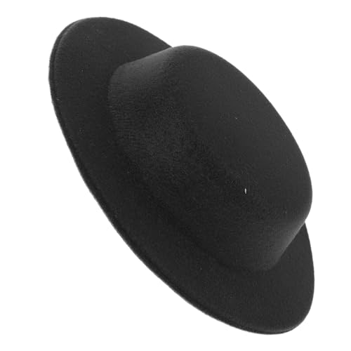 BESTonZON Hutspielzeug Für Mini-Topper Mini- Zylinder Handgefertigter Hut Miniatur Spitzenhut Hut Mini-bowlerhut Minihüte Zum Basteln Mini-hüte Black Stoff von BESTonZON