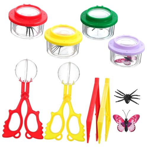 BESTonZON Insekten Beobachtungsset Teilig mit Klarer Vergrößerungsbox Pinzette und Clips Vielseitiges Naturentdecker Kit für Genaue Insektenbeobachtung und Schonende Handhabung für von BESTonZON