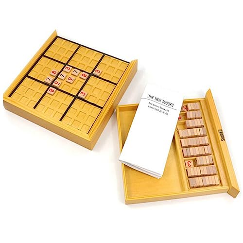 BESTonZON Intelligentes Holzpuzzle Sudoku Spiel für Erwachsene und Kreatives Denkspiel Langlebiges Brettspiel mit Glatter Oberfläche Fördert Vorstellungskraft und Entspannung Arbeit von BESTonZON