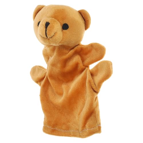 BESTonZON Interaktive Bären Handpuppe für Junge Mädchen und Kleinkinder Monate Weiches Plüschspielzeug zur Sprachförderung Kompakt und Tragbar Pädagogisches Erzählspielzeug für Frühe von BESTonZON