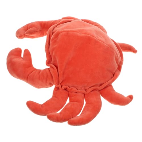 BESTonZON Interaktive Krabben Handpuppe aus Weichem Baumwoll Material Lebensechtes Waschbares Tier für Feinmotorik Hand Auge Koordination und Kommunikation von BESTonZON