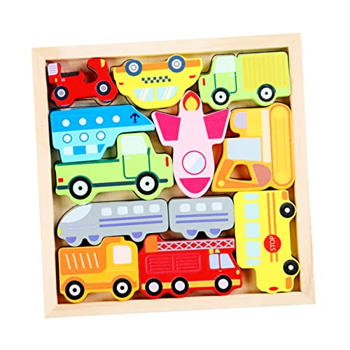 BESTonZON Interaktives Holzpuzzle für Kleinkinder Lernspielzeug für Hause Fördert Motorische Fähigkeiten und Kreativität Sicher und Langlebig von BESTonZON