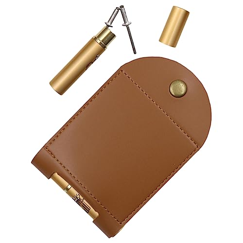 BESTonZON Jagdtasche Aus Leder Planke Reisen Falten Reisekartenspielbrett Poker-kartenspieltasche Tabelle Anzeigetafel Faltbare Anzeigetafel Wertungsvorräte Zweifarbiges Pu-Leder Light Brown von BESTonZON