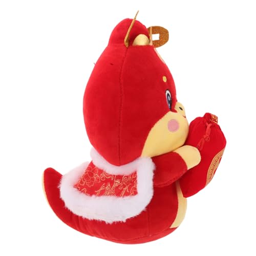 BESTonZON Jahr Schlange Plüschfigur Weiches Kuscheltier Chinesisches Neujahr Dekoration Glücksbringer Sammlerstück Festliche Deko Erwachsene von BESTonZON