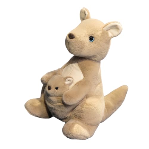 BESTonZON Känguru Für Mutter Und Sohn Tiere Weiche Puppe Mini Plüsch Ausgestopftes Tierbaby Kleinkind Tierfigur Spielzeugtier Für Ausgestopftes Flauschiges Tier Pp Baumwolle von BESTonZON