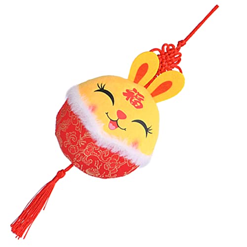BESTonZON Kaninchen-anhänger Figur Tiere Karikatur Hase Gefüllte Puppe Plüsch Ausgestopft Hasendekoration Kaninchen-Maskottchen-Puppe Gefüllter Anhänger Yellow Stoff von BESTonZON