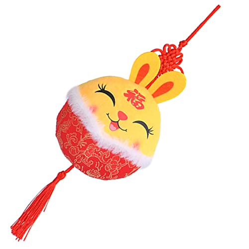 BESTonZON Kaninchen-anhänger Mini-Hasen Autodekorationen Hasen Gefüllte Puppen Jahr Der Hasenpuppe Chinesische Neujahrskaninchenpuppe -häschen-Spielzeug Pp Baumwolle Geschenk Füllung von BESTonZON