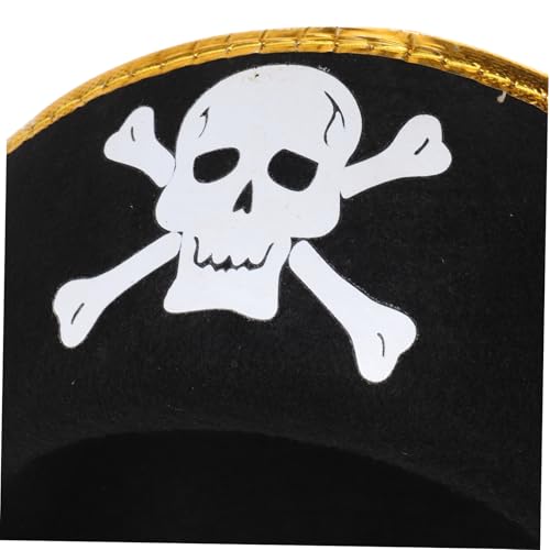 BESTonZON Karneval Piratenhut mit Vielseitiger Halloween Kostüm Hut für Piraten Cosplay und Mottoparty als Fotoaccessoire und Bühnenrequisite BESTonZON Karneval Piratenhut mit Vielseitiger Halloween Kostüm Hut für Piraten Cosplay und Mottoparty als Fotoaccessoire und Bühnenrequisite von BESTonZON