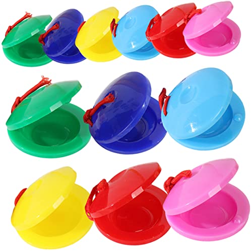 BESTonZON Kastagnetten Aus Musikinstrumente Für Kleinkinder Bunte Handinstrumente Zur Musikalischen Früherziehung Ideal Für Spiel Und Spaß von BESTonZON