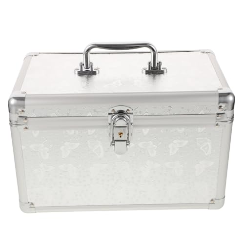 BESTonZON Kasten Magische Aufbewahrungsbox Aluminiumgehäuse Werkzeugkoffer Mit Metallgriff Werkzeugkoffer Aus Metall Handhaben Werkzeuge Tragen Koffer Aluminiumlegierung Silver BESTonZON Kasten Magische Aufbewahrungsbox Aluminiumgehäuse Werkzeugkoffer Mit Metallgriff Werkzeugkoffer Aus Metall Handhaben Werkzeuge Tragen Koffer Aluminiumlegierung Silver von BESTonZON