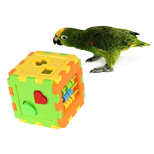 BESTonZON Kasten Papagei-Trainingspuzzle Spielzeug Rätsel Bausteine Bildungsblöcke niedlich Intelligenz-Box von BESTonZON