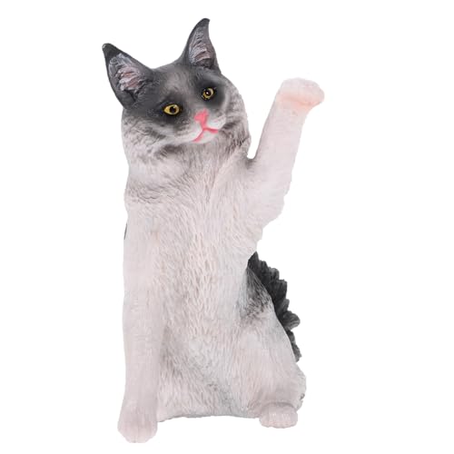 BESTonZON Katzenmodell Kleine Katzenstatue Katzenfigur Kleine Katzendekoration Desktop Katzenornament Gartenkatzenstatue Kätzchenfigur Dekorative Katzendekoration Desktop Kunststoff von BESTonZON